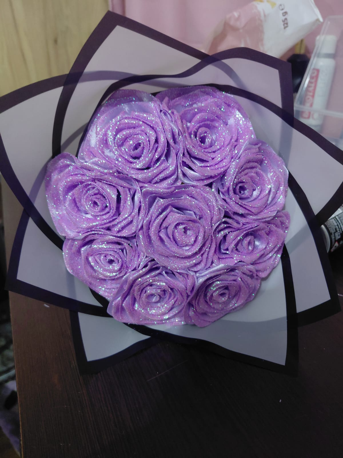 Buchet Flori Din Satin (Personalizat)
